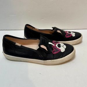 Keds for‎ Kate Spade Shoes Kids 3M Dog Heart Sunglasses Glitter Slip On Casual